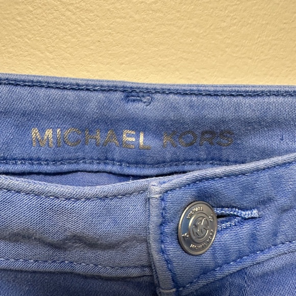 Michael Kors Woman's Izzy Cropped Skinny Cornflower Blue 5 pocket Size 14 EUC - Picture 4 of 7